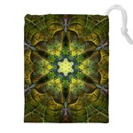 Fractal-fantasy-design-background- Drawstring Pouch (5XL) Front