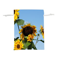 Sunflower Flower Yellow Lightweight Drawstring Pouch (l) by artworkshop