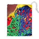 Thread Texture Pattern Drawstring Pouch (4XL) Front