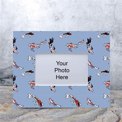 Koi! White Tabletop Photo Frame 4 x6  by fructosebat