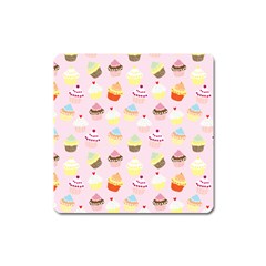 Cupcakes! Square Magnet by fructosebat