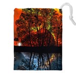 Space Nature Fantasy Trees Drawstring Pouch (4XL) Front