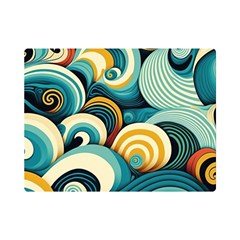 Waves One Side Premium Plush Fleece Blanket (mini) by fructosebat