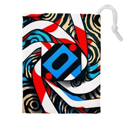 Abstract Background Pattern Drawstring Pouch (4xl) by Jancukart