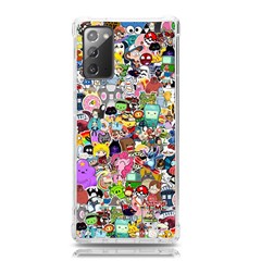 Assorted Cartoon Characters Doodle  Style Heroes Samsung Galaxy Note 20 Tpu Uv Case by Jancukart