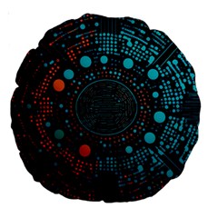 Big Data Abstract Abstract Background Large 18  Premium Round Cushions by Pakemis