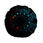 Big Data Abstract Abstract Background Standard 15  Premium Flano Round Cushions Back