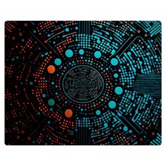 Big Data Abstract Abstract Background One Side Premium Plush Fleece Blanket (medium) by Pakemis