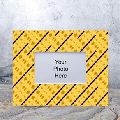 Background Yellow Background White Tabletop Photo Frame 4 x6  by Ravend