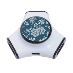 Flowers Design Floral Pattern Stems Plants 3-port Usb Hub by Jancukart