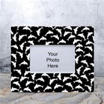 Dolphins Fish Pattern Ocean Sea Fins Aquatic White Tabletop Photo Frame 4 x6  Front