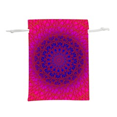 Geometric Pattern Line Art Kaleidoscope Symmetry Lightweight Drawstring Pouch (s) by Jancukart
