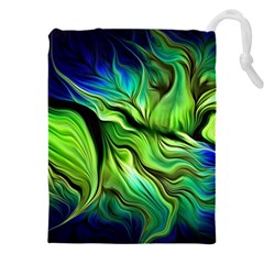 Fractal Art Pattern Abstract Fantasy Digital Drawstring Pouch (5xl) by Jancukart