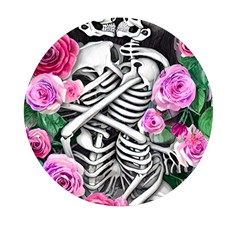 Floral Skeletons Mini Round Pill Box by GardenOfOphir