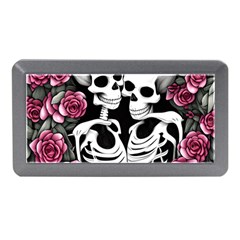 Black And White Rose Sugar Skull Memory Card Reader (mini) by GardenOfOphir