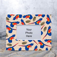 Bird Animals Parrot Pattern White Tabletop Photo Frame 4 x6  by Ravend