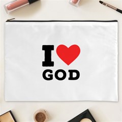 I Love God Cosmetic Bag (xxxl) by ilovewhateva