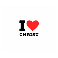 I Love Christ One Side Premium Plush Fleece Blanket (small) by ilovewhateva