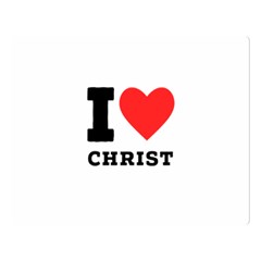 I Love Christ One Side Premium Plush Fleece Blanket (large) by ilovewhateva