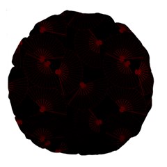 Folding Fan Seamless Pattern Large 18  Premium Round Cushions by Pakemis