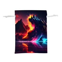 Mountain Color Colorful Love Art Lightweight Drawstring Pouch (l) by Ravend