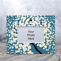 Flower Flora Decoration Pattern White Tabletop Photo Frame 4 x6  by Uceng