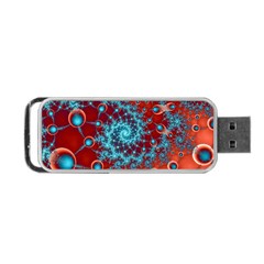 Fractal Pattern Background Portable Usb Flash (one Side) by Uceng