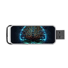 Brain Mind Technology Circuit Board Layout Patterns Portable Usb Flash (one Side) by Uceng