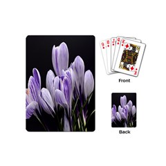 Crocus Flowers Purple Flowers Spring Nature Playing Cards Single Design (mini) by Ravend