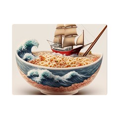 Ai Generated Noodles Pirate Chinese Food Food One Side Premium Plush Fleece Blanket (mini) by danenraven