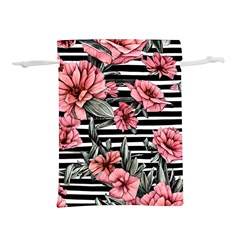 Country-chic Watercolor Flowers Lightweight Drawstring Pouch (l) by GardenOfOphir