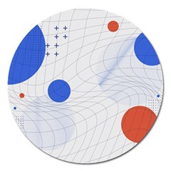 Computer Network Technology Digital Science Fiction Magnet 5  (round) by Ravend