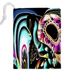 Garden Flower Nature Digital Art Abstract Drawstring Pouch (4XL) Back