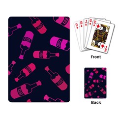 Wine Wine Bottles Background Graphic Playing Cards Single Design (rectangle) by Ravend