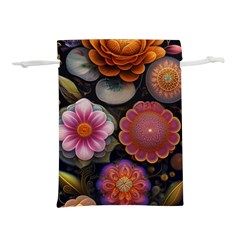Ai Generated Floral Pattern Flowers Floral Lightweight Drawstring Pouch (s) by Ravend