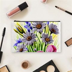 Expressive Watercolor Flowers Botanical Foliage Cosmetic Bag (medium) by GardenOfOphir