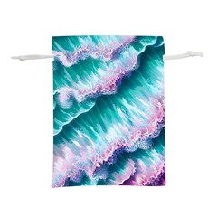 Summer Waves In Pink Iii Lightweight Drawstring Pouch (m) by GardenOfOphir