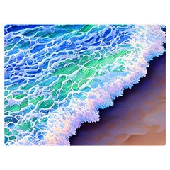 Blue Wave Ii One Side Premium Plush Fleece Blanket (extra Small) by GardenOfOphir