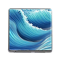 Simple Summer Wave Pattern Memory Card Reader (square 5 Slot) by GardenOfOphir