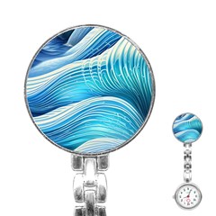 Sea Of Blue Stainless Steel Nurses Watch by GardenOfOphir