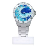 Waves Blue Ocean Plastic Nurses Watch Front