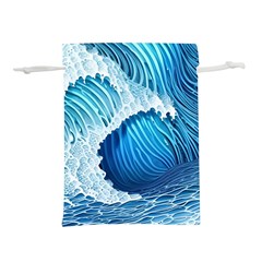 Beach Wave Lightweight Drawstring Pouch (m) by GardenOfOphir
