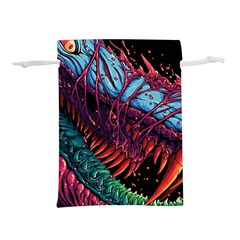 Floral Digital Art Tongue Out Lightweight Drawstring Pouch (s) by Jancukart