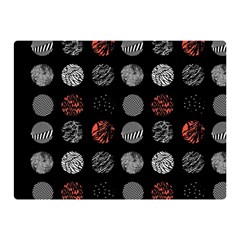 Black And Multicolored Polka Dot Artwork Digital Art Premium Plush Fleece Blanket (mini) by Jancukart