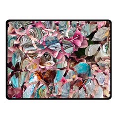 Aqua Blend One Side Fleece Blanket (small) by kaleidomarblingart
