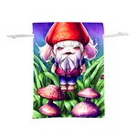 Liberty Cap Mushroom Art Lightweight Drawstring Pouch (L) Back
