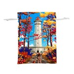 Lighthouse Lightweight Drawstring Pouch (L) Back
