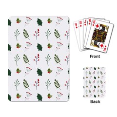 Leaves Mistletoe Plants Winter Playing Cards Single Design (rectangle) by Ravend
