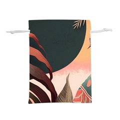 Ai Generated Leaves Foliage Plants Lightweight Drawstring Pouch (m) by Ravend