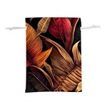 Ai Generated Leaves Tropical Palm Lightweight Drawstring Pouch (L) Front